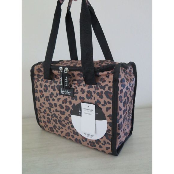 Nicole Miller New York N3550-92B Leopard Print Insulated 11" Lunch Tote - Picture 8 of 10